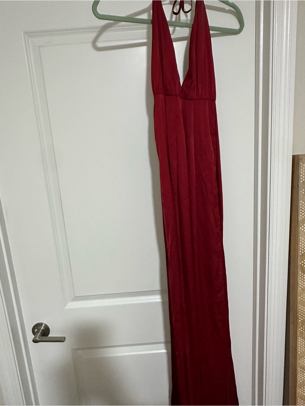 Deep Red Halter Maxi Dress